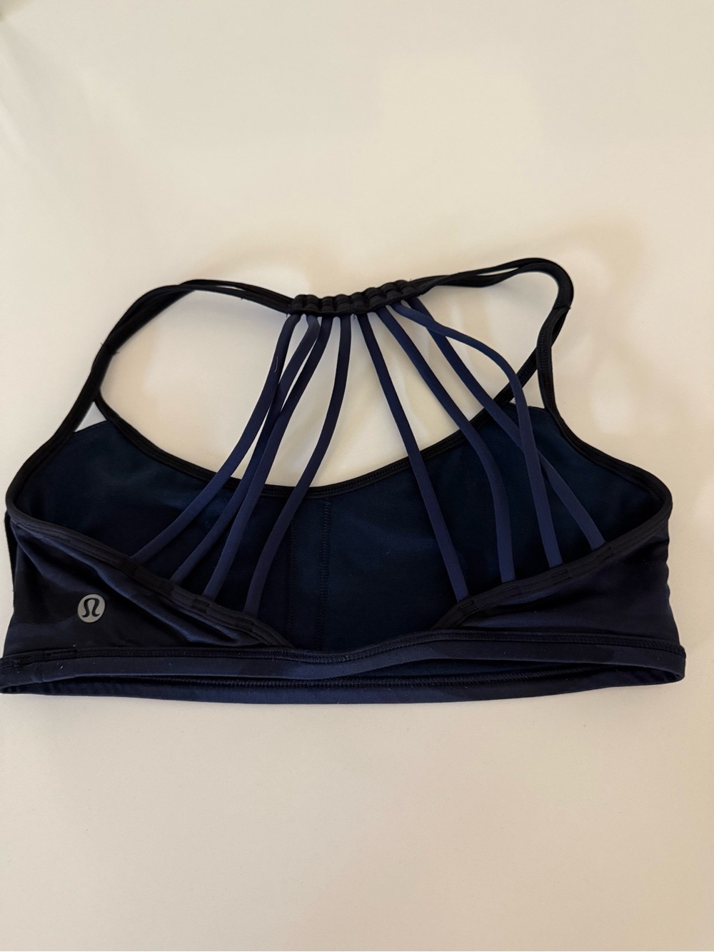 lululemon athletica Navy Camo  Strappy Sports Bra Size 4